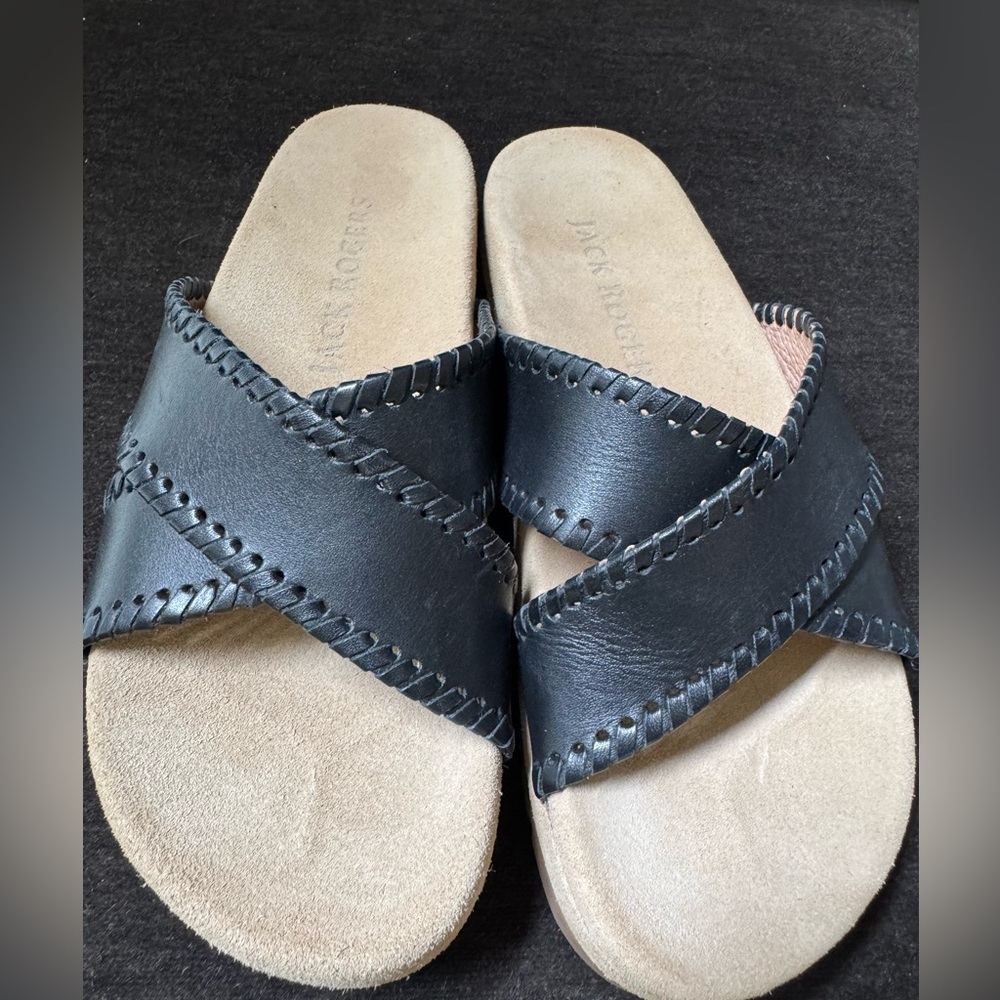 Jack Rogers Black and Tan Sandals